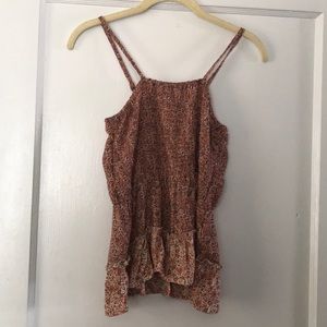 NWT Smocked Floral Tank